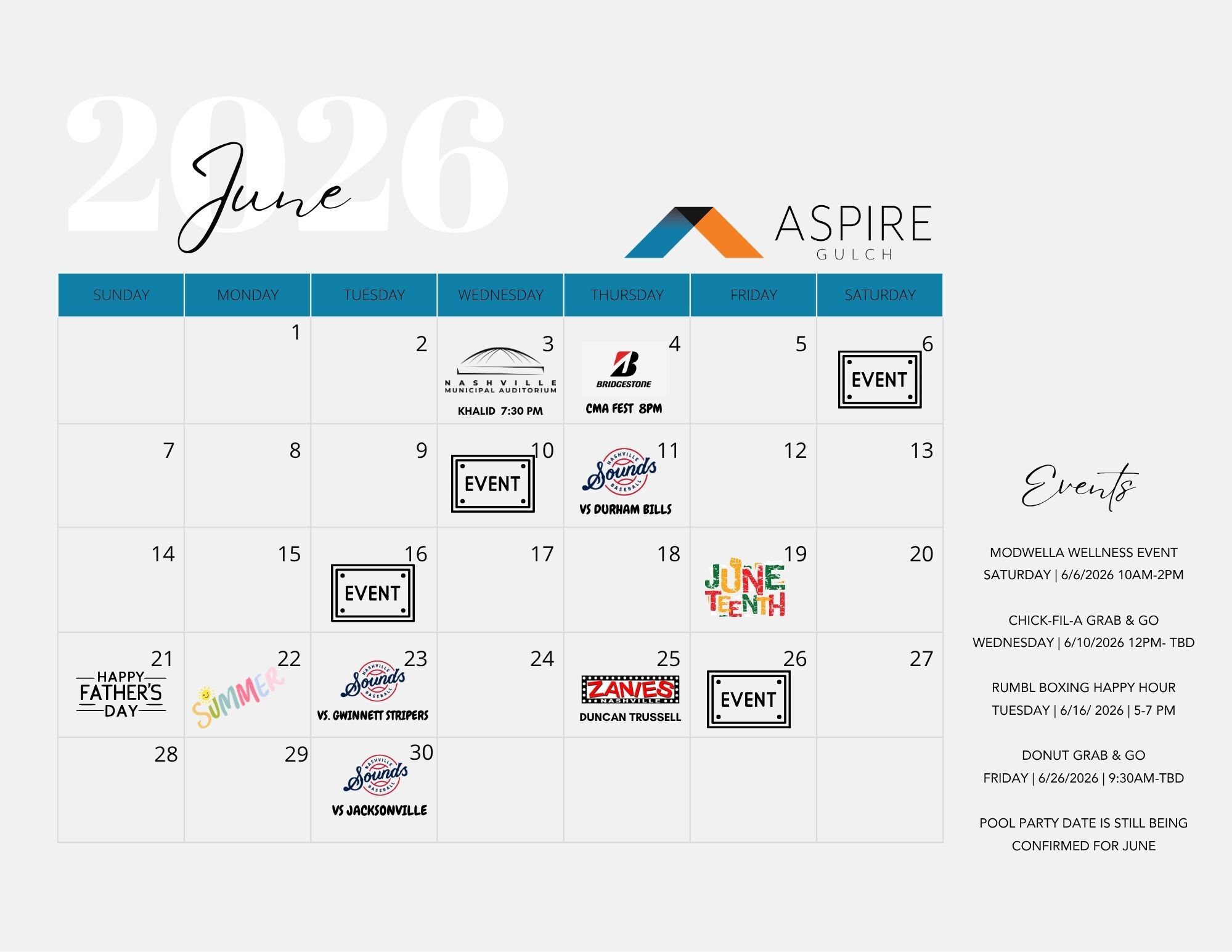 Aspire Gulch: January Event Calendar